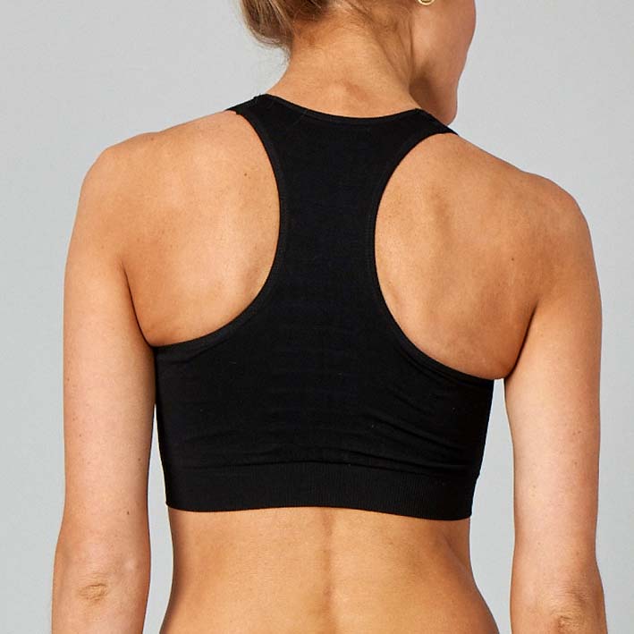 Naadloze Sport top Zwart