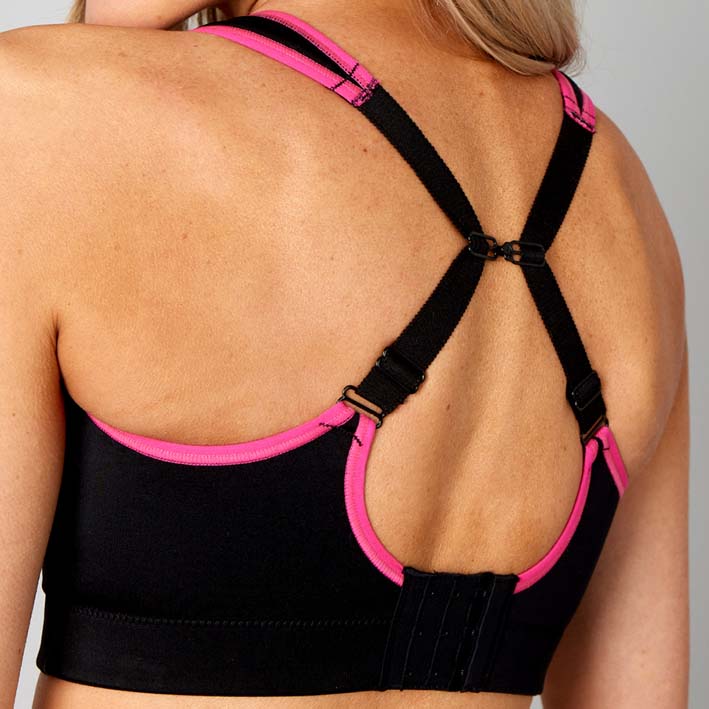 Padded Sportbeha Zwart/Roze