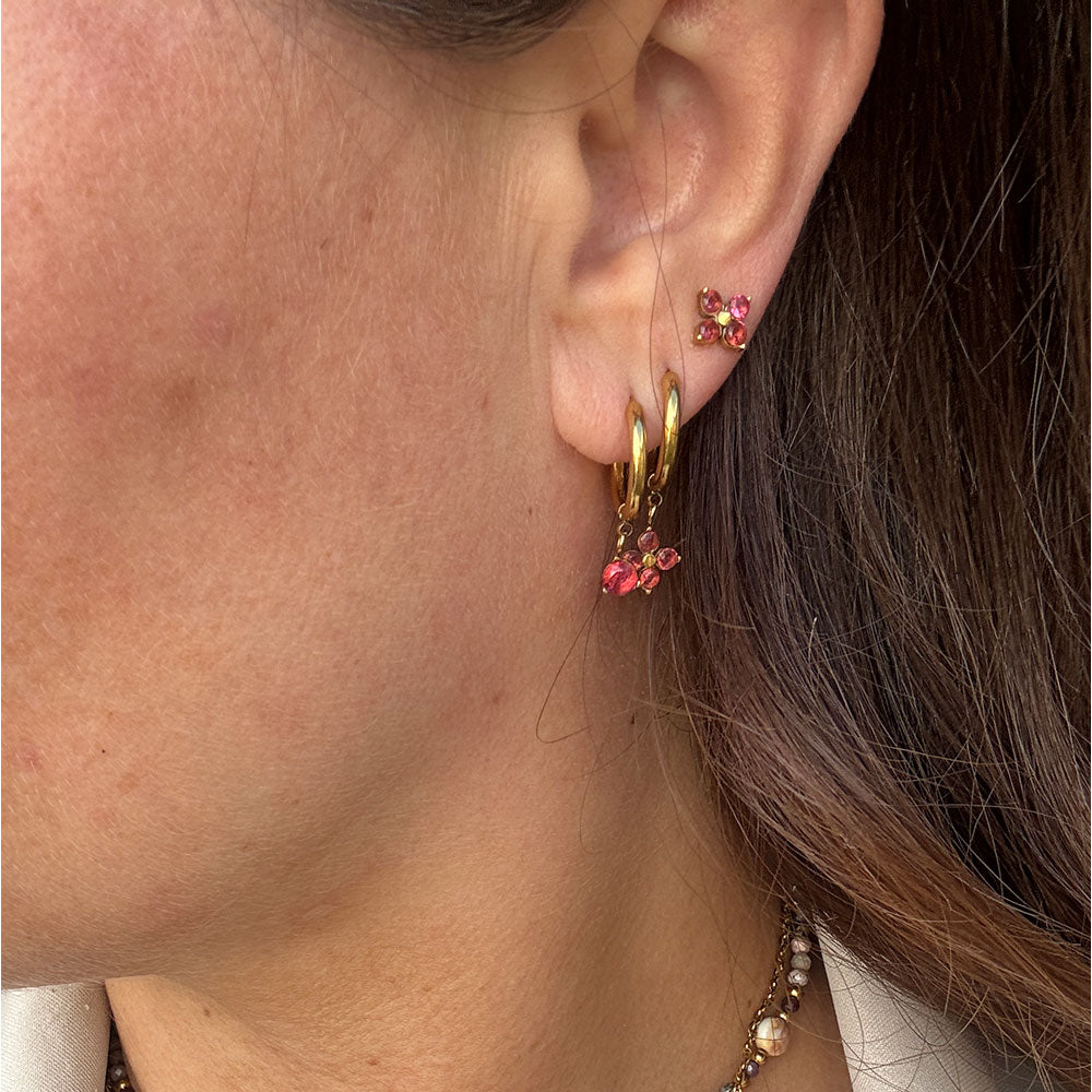 Wolff Jewelry Color Love Stacy Hoops Øreringe 18 karat guldbelagt