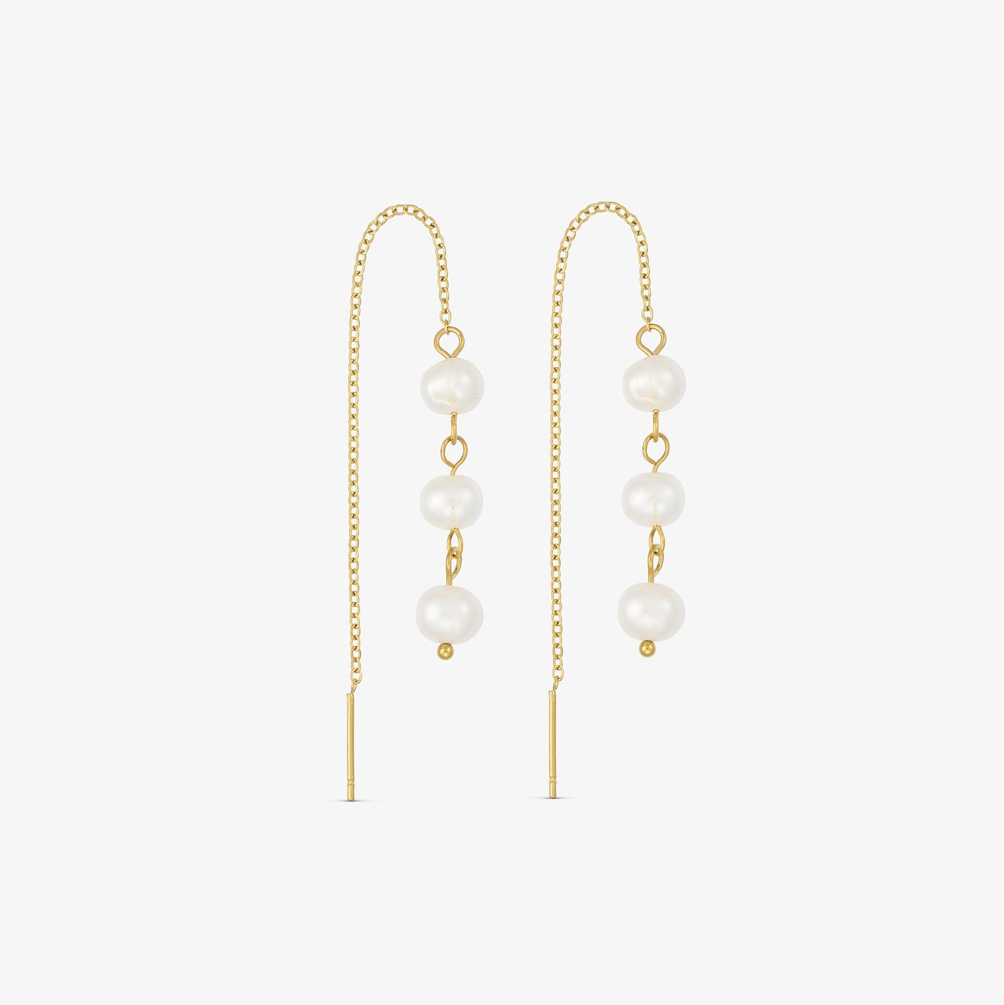 Wolff Jewelry Sally Chain Earring Øreringe 18 karat guldbelagt
