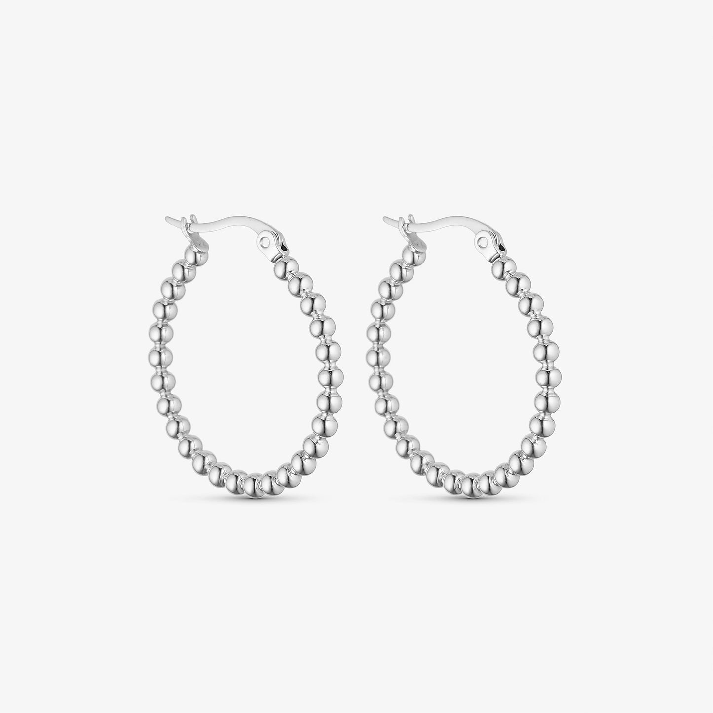 Wolff Jewelry Sora Hoops 27 mm Øreringe Sølvfarvet
