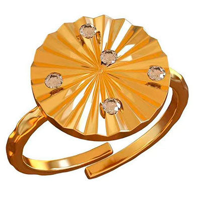 Wolff Jewelry Sunny Shine Ring Ringe 18 karat guldbelagt