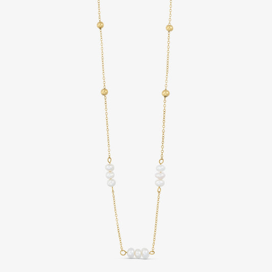 Wolff Jewelry Boble Pearl Necklace Halskæder 18 karat guldbelagt