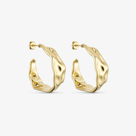 Wolff Jewelry Fanny Hoops Øreringe 18 karat guldbelagt