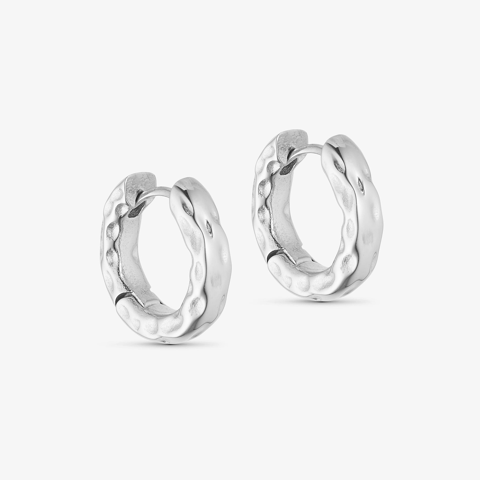 Wolff Jewelry Rusty Mini Hoops 15mm Øreringe Sølvfarvet