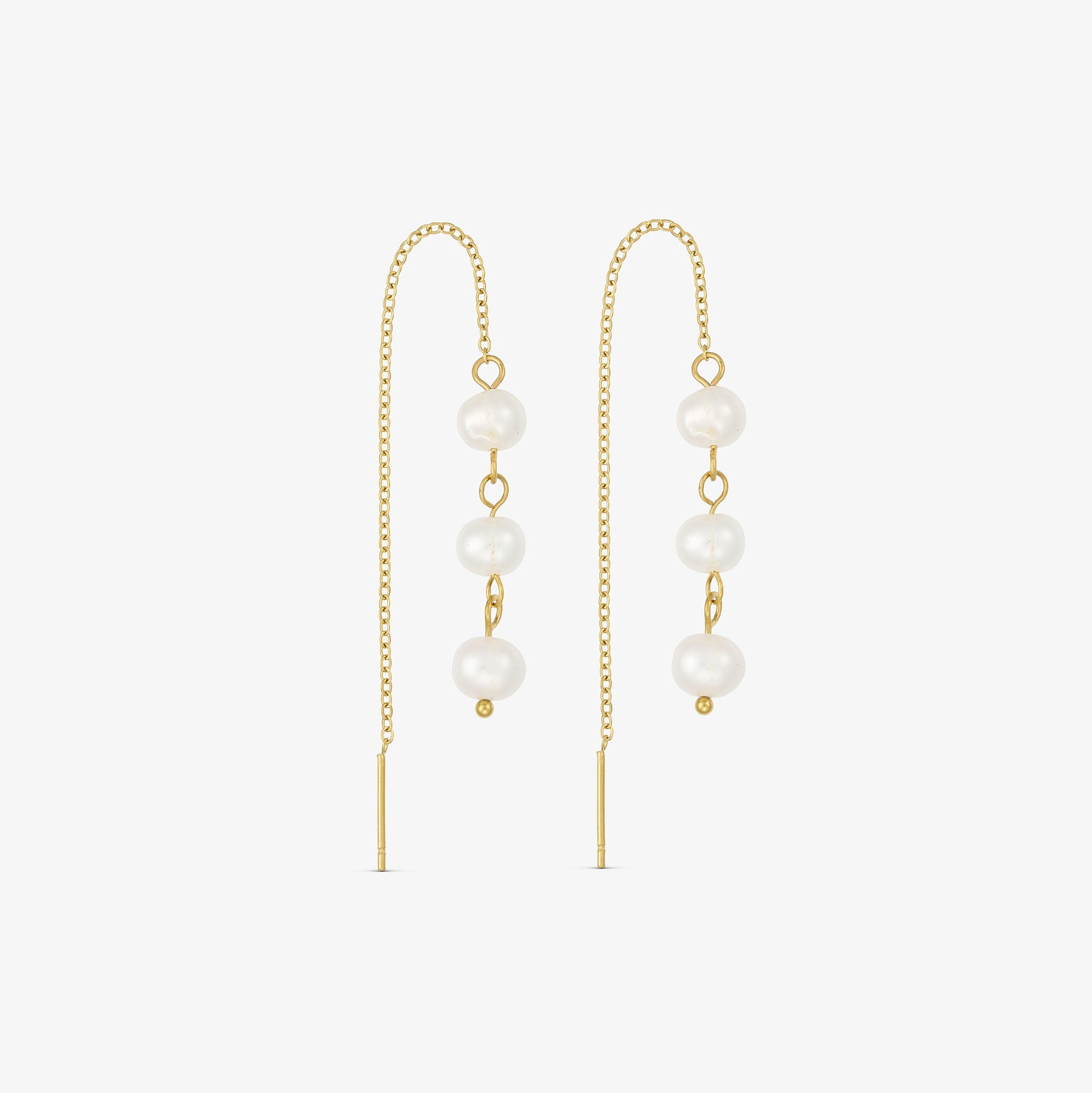 Wolff Jewelry Sally Chain Earring Øreringe 18 karat guldbelagt