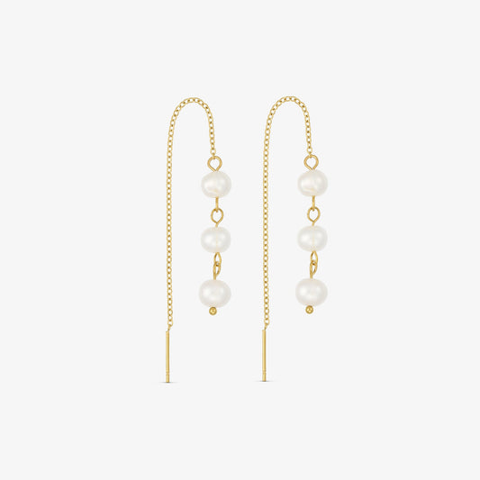 Wolff Jewelry Sally Chain Earring Øreringe 18 karat guldbelagt