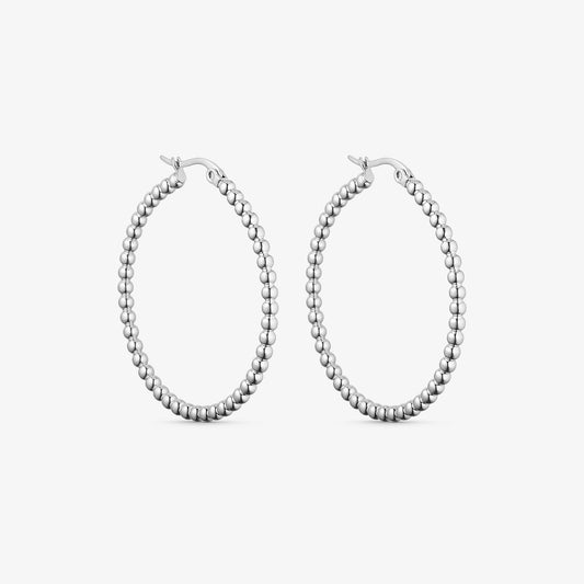 Wolff Jewelry Sora Hoops 40mm Øreringe Sølvfarvet