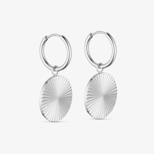 Wolff Jewelry Sunny Hoops Øreringe Sølvfarvet